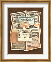 Framed Stock Certificate Collection