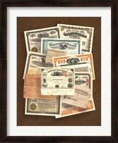 Framed Stock Certificate Collection