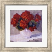 Framed Red Geraniums