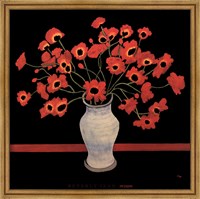 Framed Red Poppies