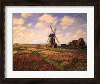 Framed Tulip Fields with Windmill