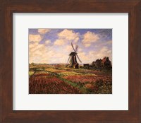 Framed Tulip Fields with Windmill