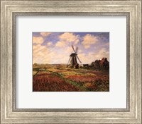 Framed Tulip Fields with Windmill