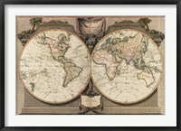 Framed New Map of the World