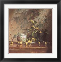 Framed Crab Apples with Japanese Print
