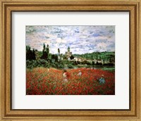 Framed Field of Poppies, Vetheuil