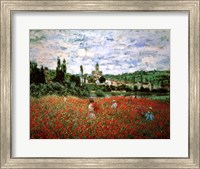 Framed Field of Poppies, Vetheuil
