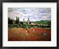 Framed Field of Poppies, Vetheuil
