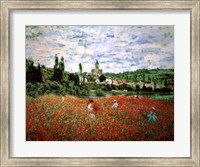 Framed Field of Poppies, Vetheuil