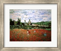 Framed Field of Poppies, Vetheuil