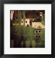 Framed Unterach Manor and Lock Chamber on the Attersee Lake, c.1908