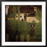 Framed Unterach Manor and Lock Chamber on the Attersee Lake, c.1908