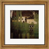 Framed Unterach Manor and Lock Chamber on the Attersee Lake, c.1908