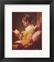 Framed Young Girl Reading