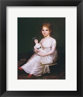 Framed Girl Holding a Doll