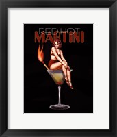 Framed Red Hot Martini