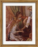 Framed Two Young Girls at the Piano