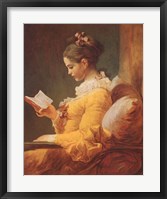 Framed Young Girl Reading