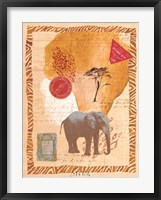Framed Travel Elephant