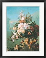 Framed Roses and Other Flowers in an Urn