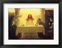 Framed Christ and the Disciples at Emmaus