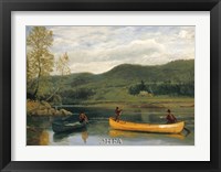Framed Men in Two Canoes