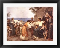 Framed Christ Blessing the Children