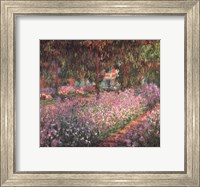 Framed Artist's Garden at Giverny, c.1900 (detail)