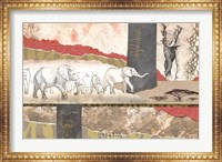 Framed Serengeti Elephants