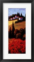 Framed Tuscan Poppies Panel II