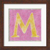 Framed M - Pink Background