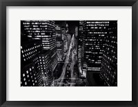 Framed Park Avenue at Night, NYC