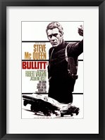 Framed Bullitt Steve McQueen