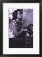 Framed Johnny Depp Playing Piano