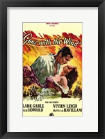 Framed Gone with the Wind Yellow Border