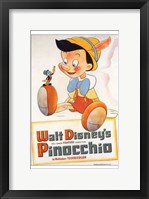 Framed Pinocchio with Jiminy Cricket