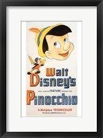 Framed Pinocchio Jiminy Cricket