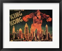 Framed King Kong City Skyline
