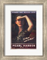 Framed Pearl Harbor Art Deco Nurses Are Needed Now