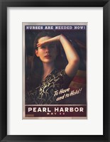 Framed Pearl Harbor Art Deco Nurses Are Needed Now