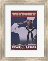 Framed Pearl Harbor Art Deco Victory