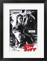 Framed Sin City Jessica Alba as Nancy B&W