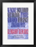 Framed Glengarry Glen Ross - character names