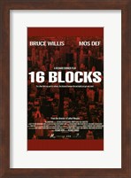 Framed 16 Blocks - red