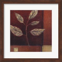 Framed Crimson Leaf Study I
