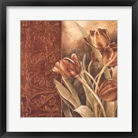 Framed Copper Tulips I