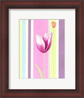Framed Flowers & Stripes III