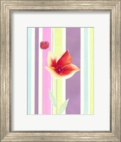 Framed Flowers & Stripes IV