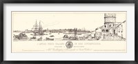 Antique Seaport III Framed Print