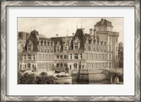 Framed Sepia Chateaux IV